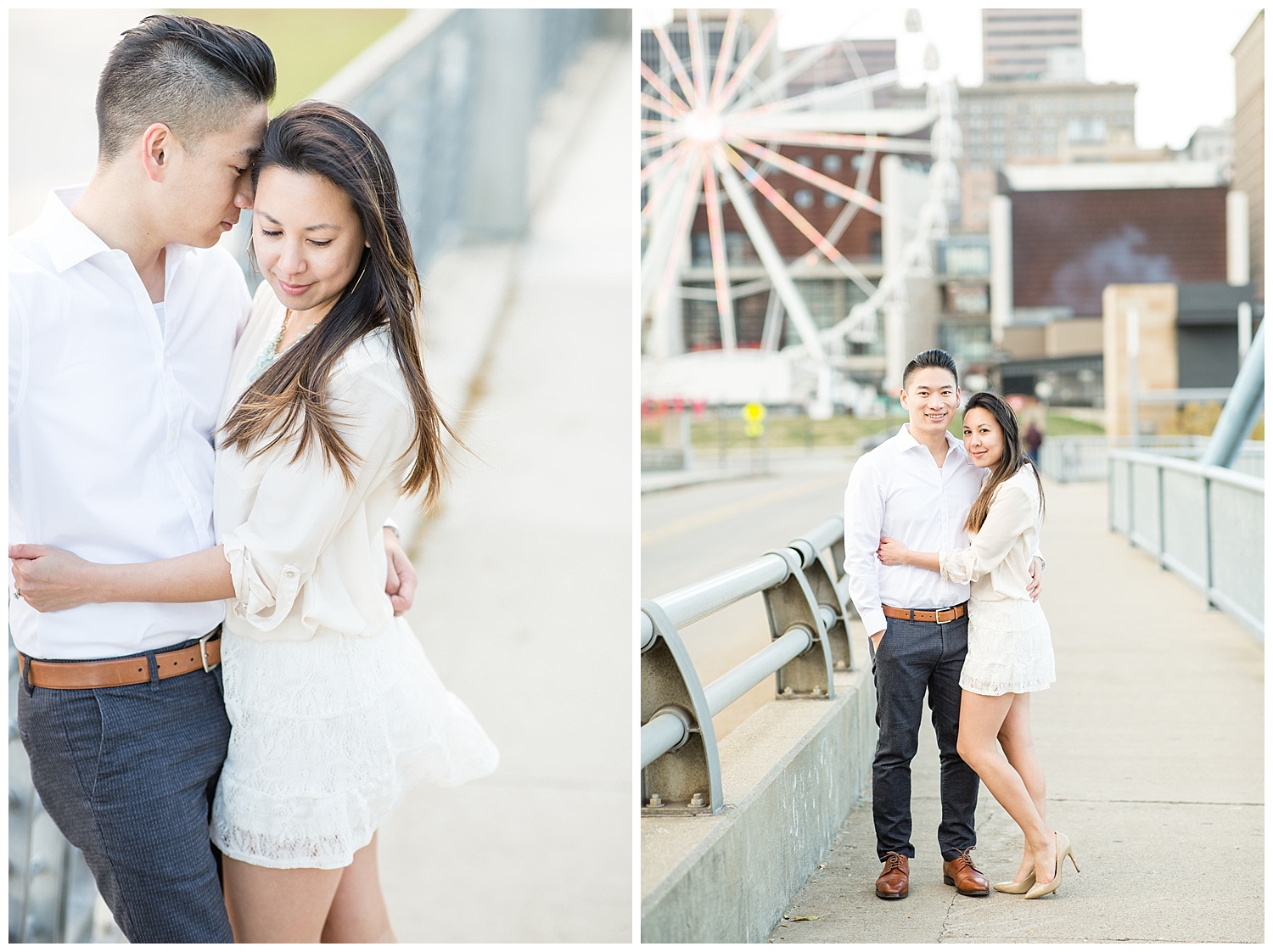 Downtown Cincinnati Engagement - What to Wear in Engagement Pictures