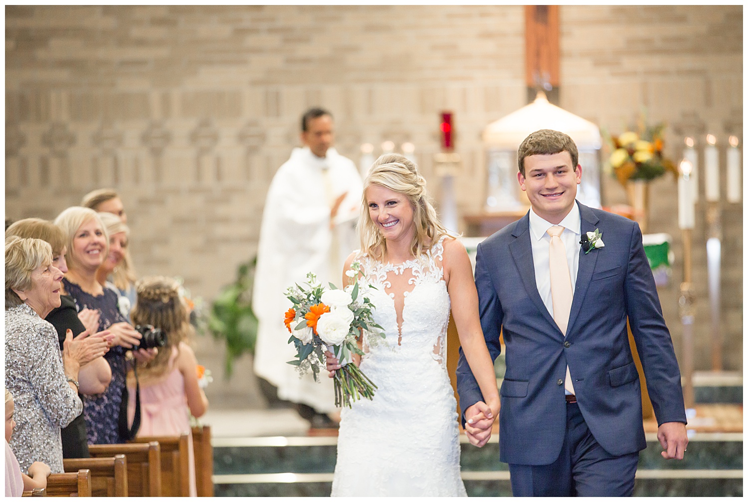 Bride and Groom - Just Married - Catholic Wedding