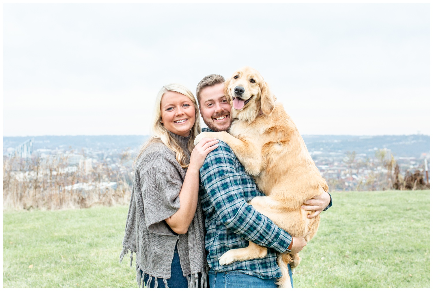 Engagement Pictures with Dog - Cincinnati Wedding at Devou Park