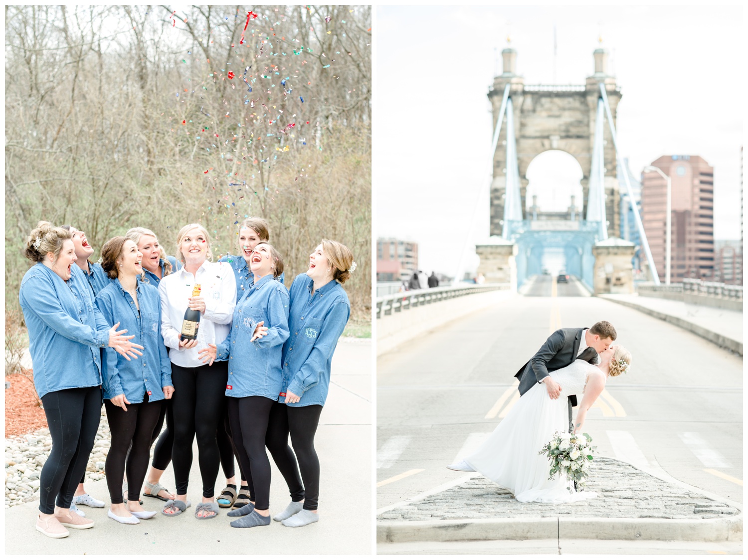 Kentucky Wedding - Confetti Poppers - Roebling Bridge