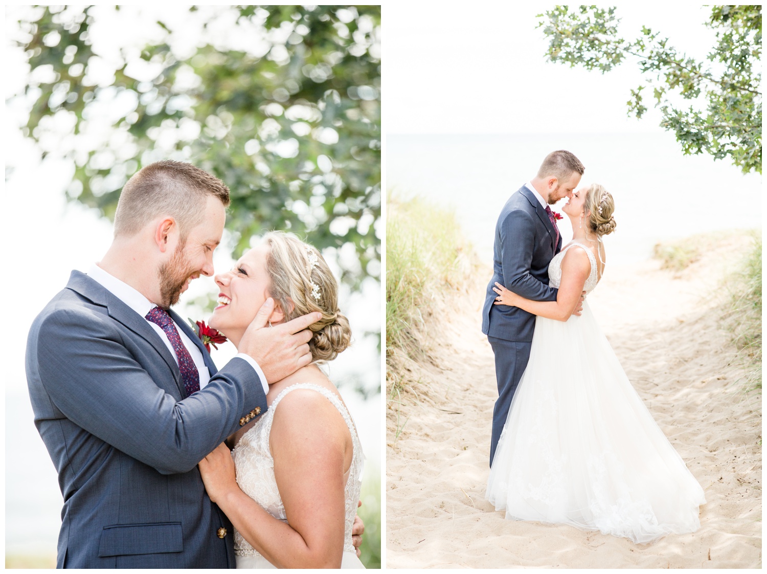 Beach Wedding Portraits - Bride and Groom