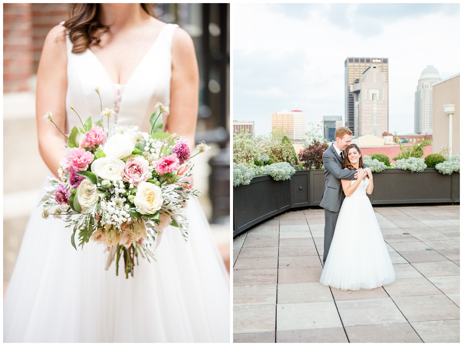 Rooftop Wedding - Bridal Bouquet - Cincinnati Wedding - Louisville Wedding