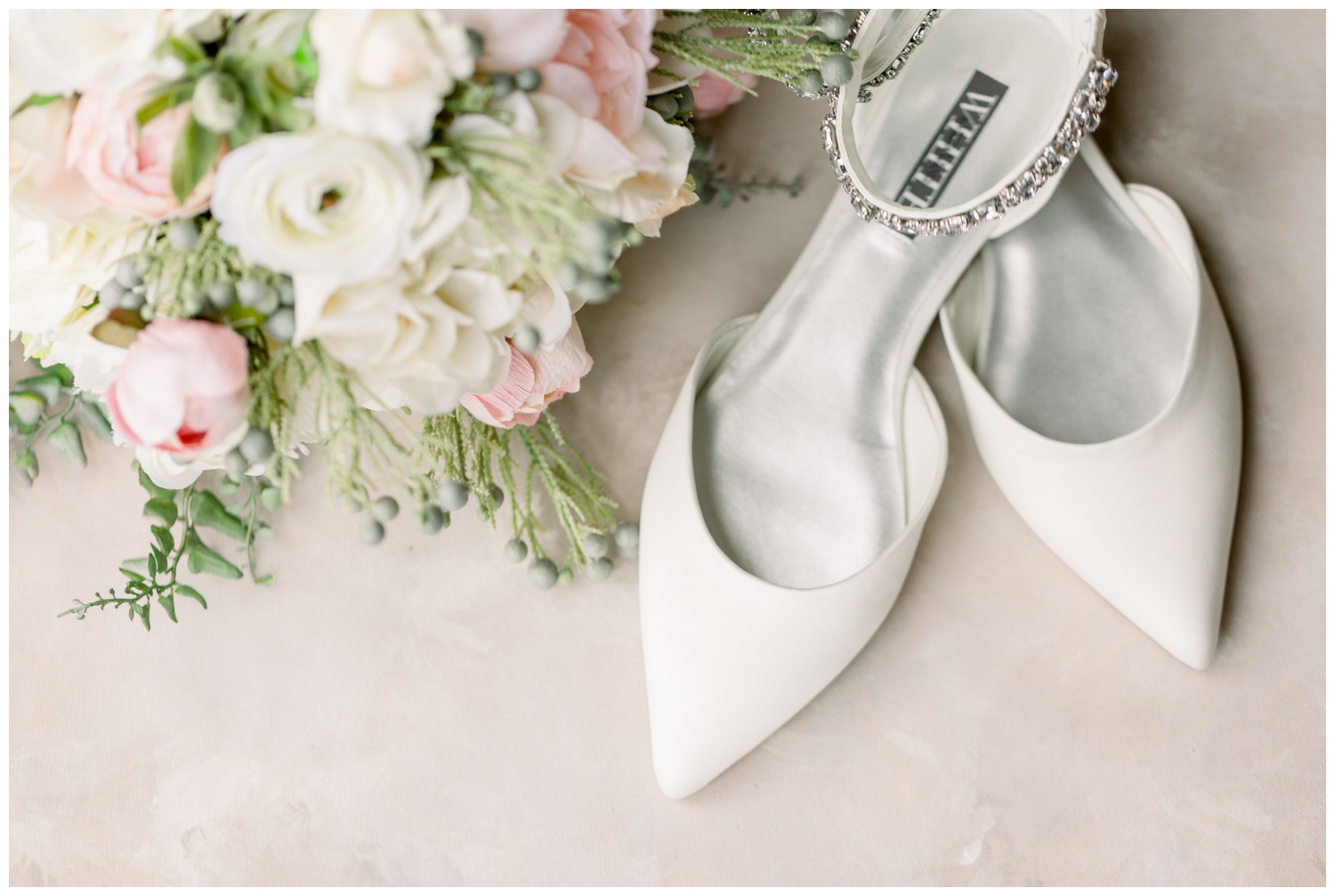 Wedding Shoes and Flowers
