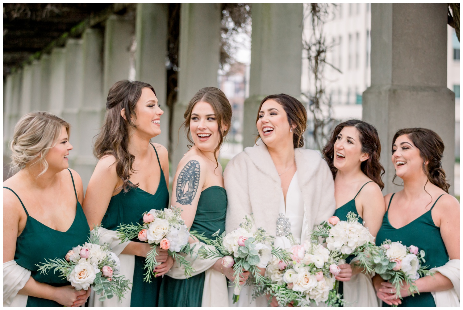 Candid Bridesmaids Laughing
