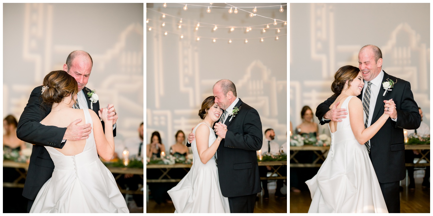 Father Daughter Dance - Dad Crying Dancing With Daughter at The Center Cincinnati Wedding