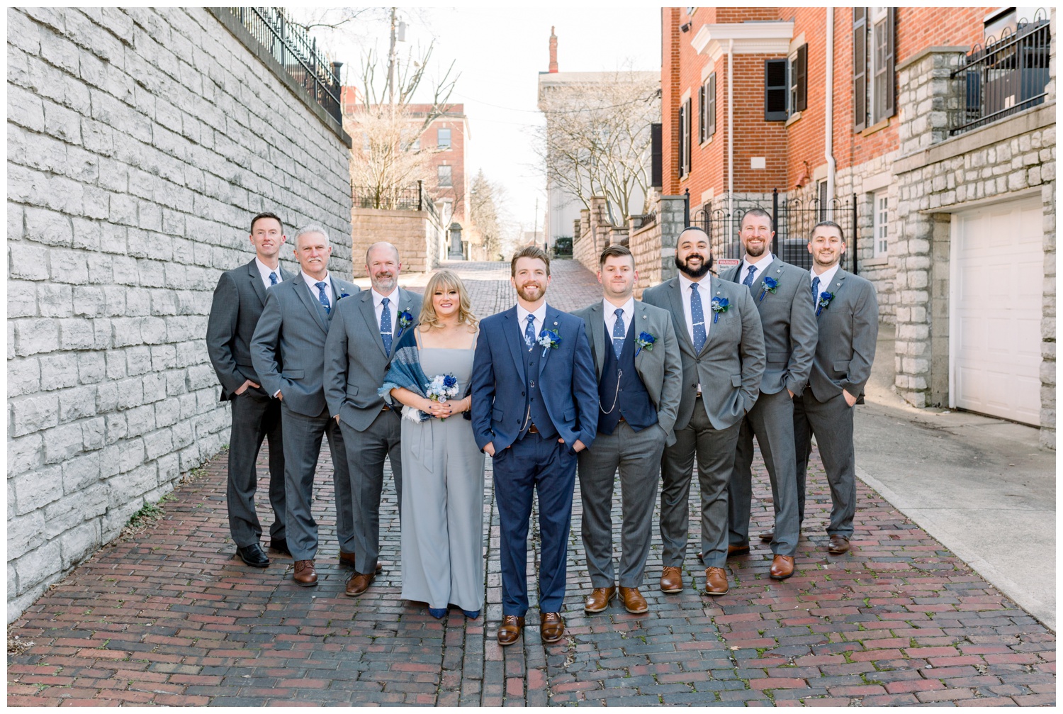 Groom with Groomsmen and Best Lady