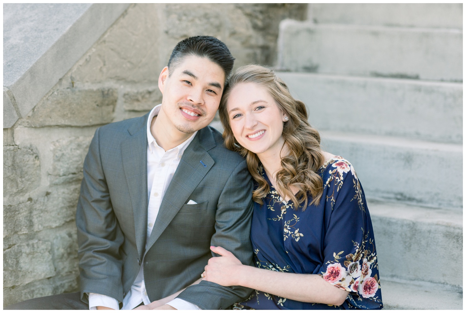 Engagement Pictures on Ault Park Steps