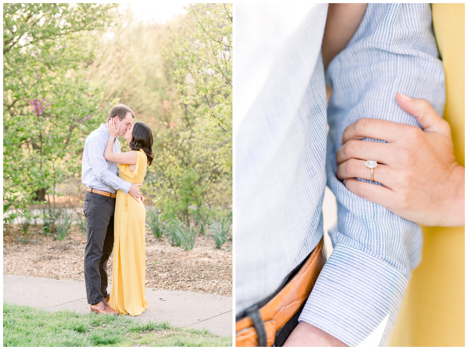 Ault Park Cincinnati Engagement - Oval Cut Engagement Ring - Cincinnati Wedding Photographers