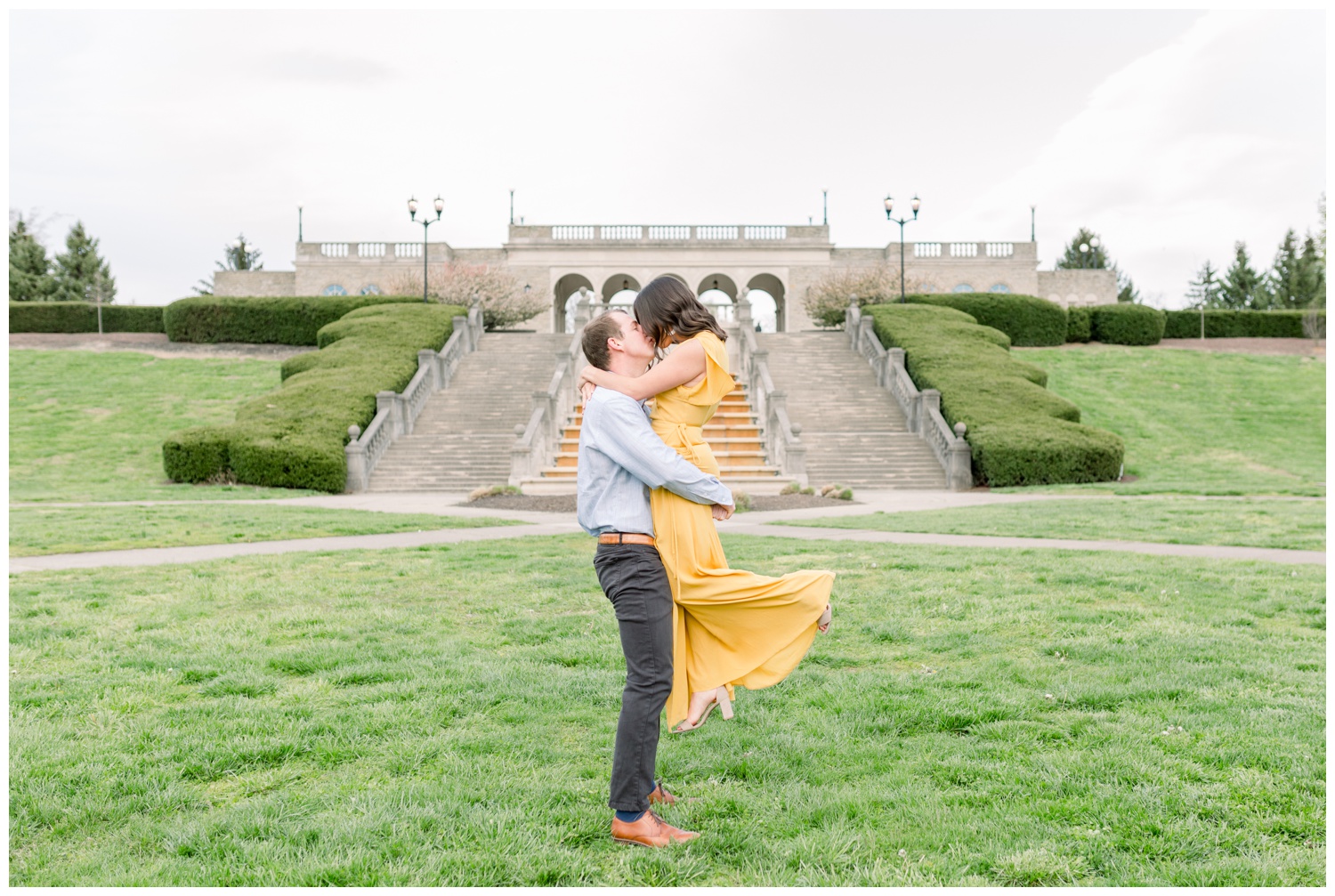 Engagement Pictures at Ault Park Cincinnati - Wedding Photographers