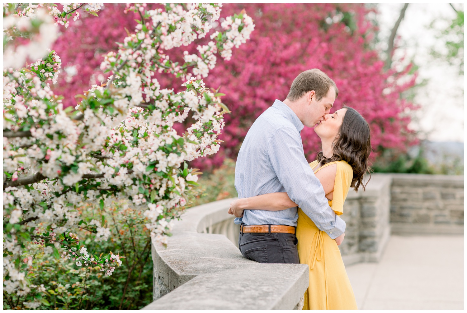 Spring Engagement with Blooms at Ault Park Cincinnati