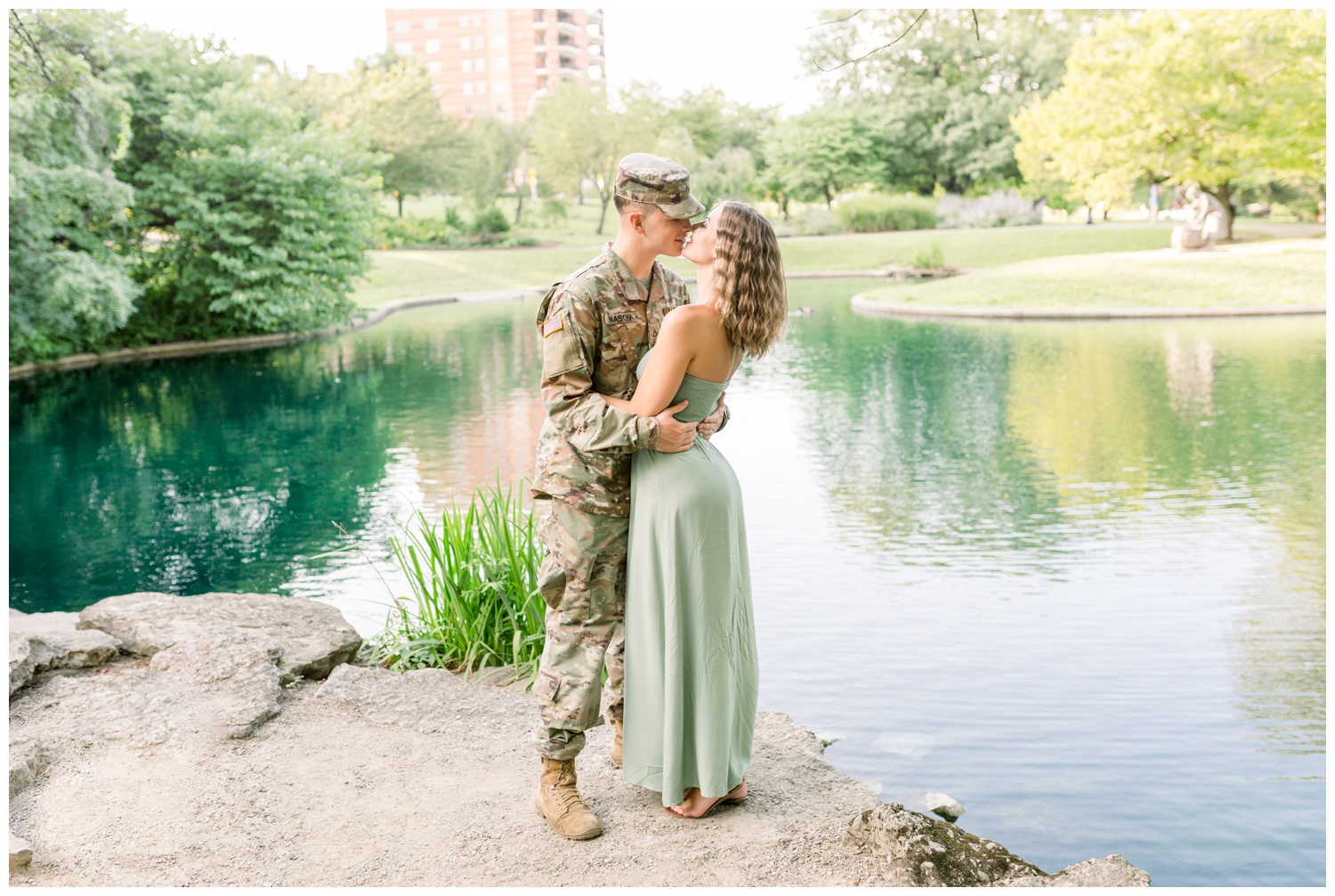 Engagement Pictures at Twin Lakes in Eden Park Cincinnati
