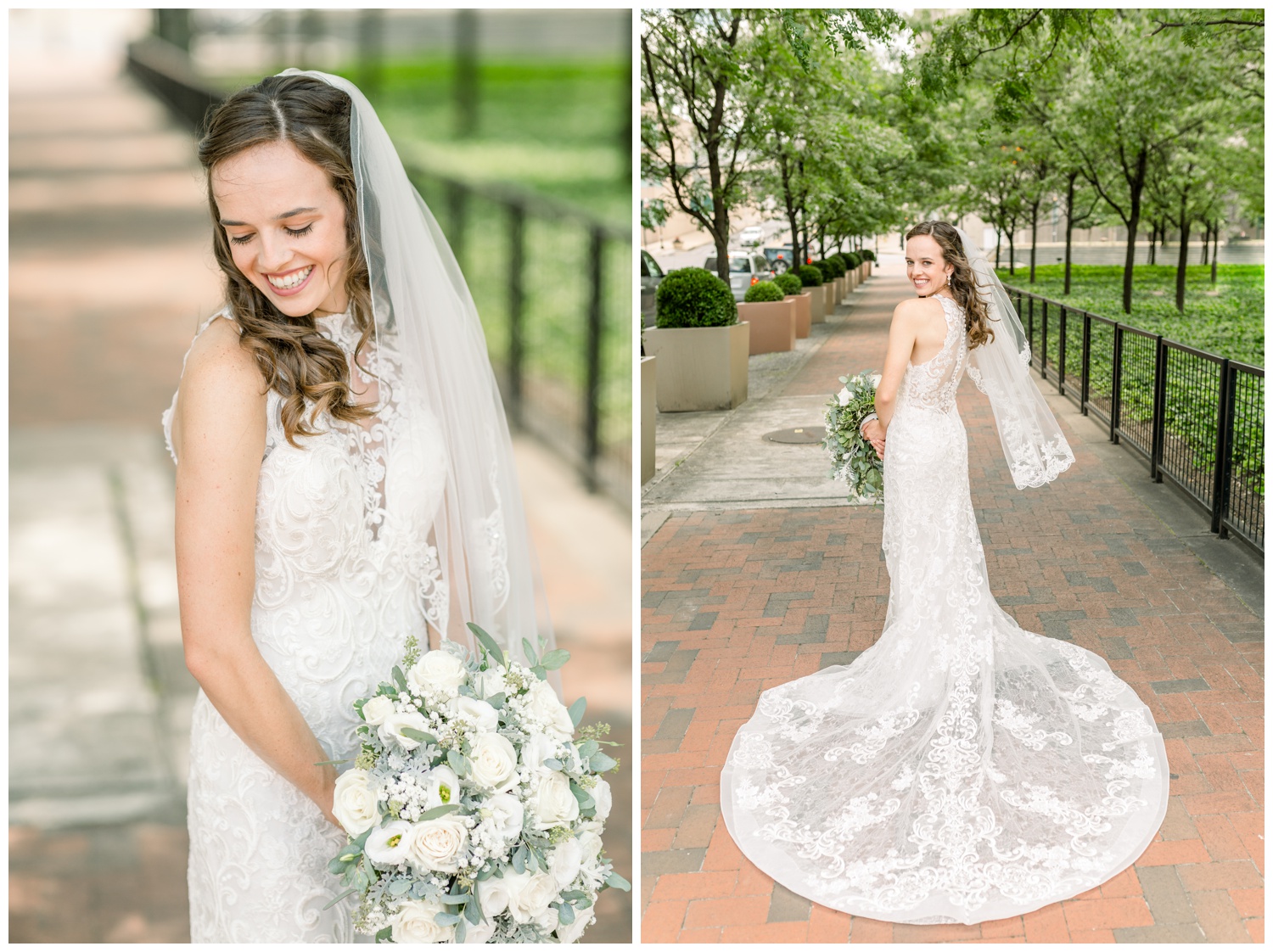 Bridal Portraits at Triangle Park in Lexington - Lexington Kentucky Wedding Photographers