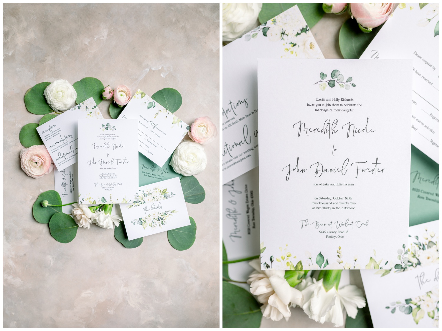 Semi-Custom Wedding Invitations Product Photography