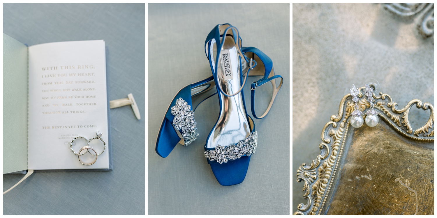 The Steam Plant Wedding Details - Blue Badgley Mischka Shoes