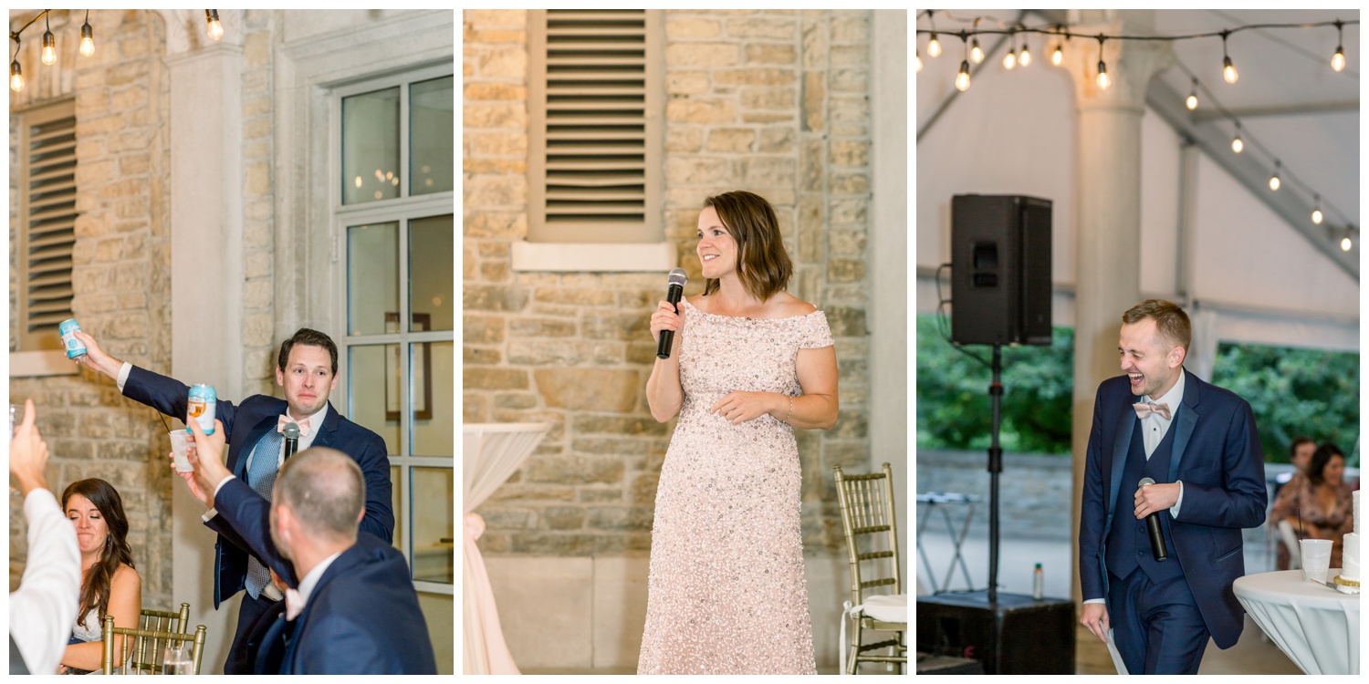 Toasts at Ault Park Wedding Reception
