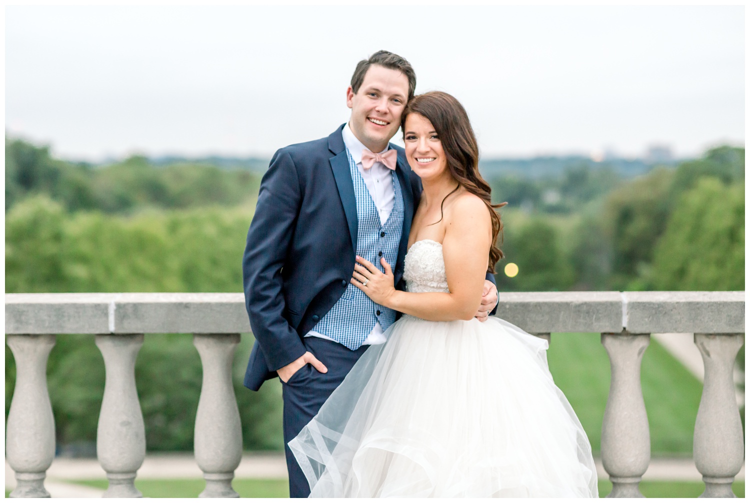Just Married Bride and Groom at Ault Park Pavilion