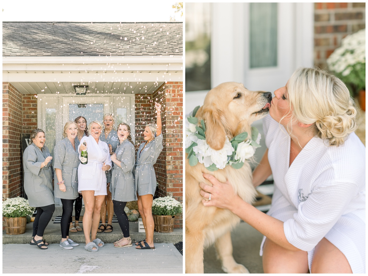 Flower Dog and Bridesmaids at Northern Kentucky Wedding Venue