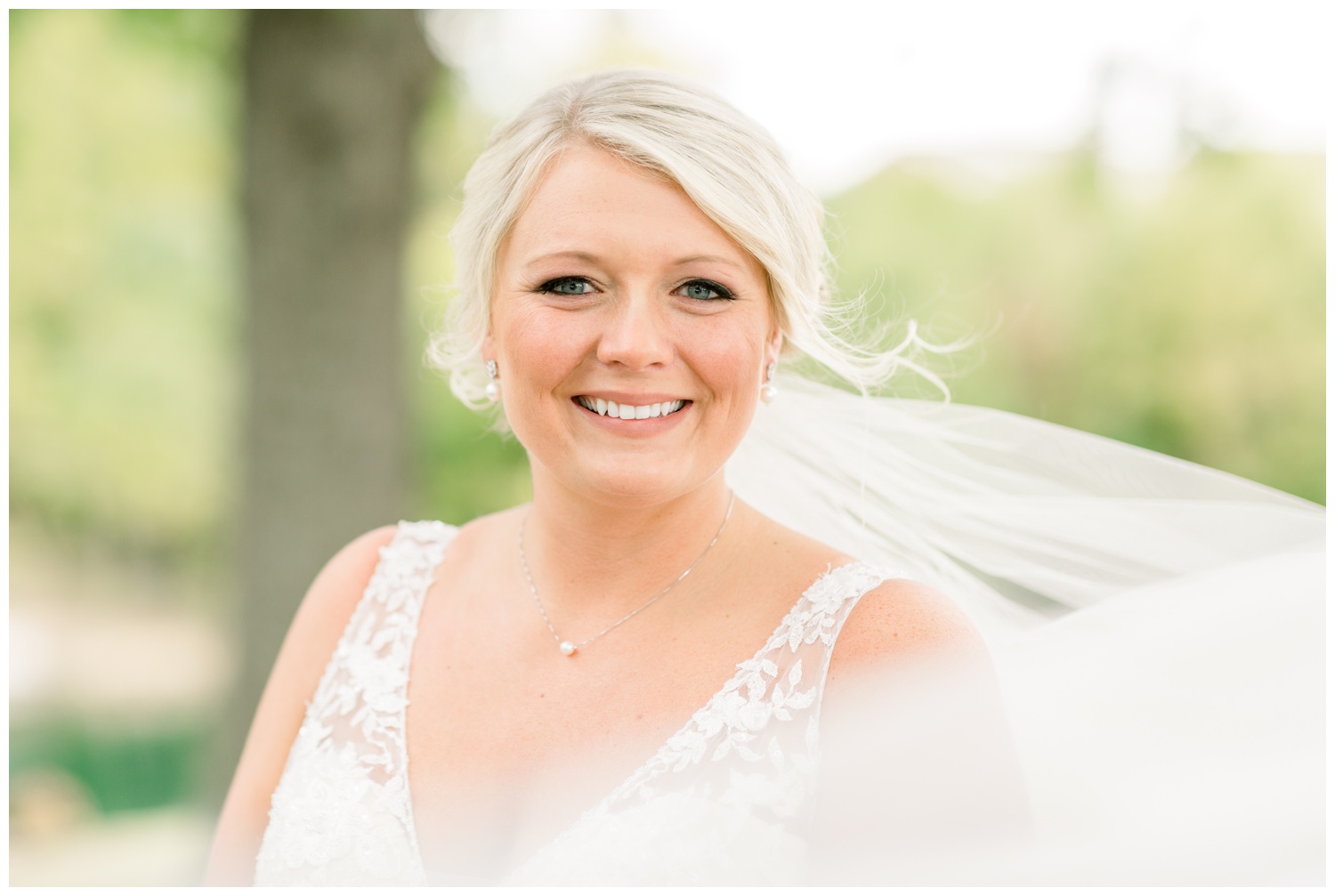 Bridal Portraits with Swooping Veil - Bride with Cathedral Veil