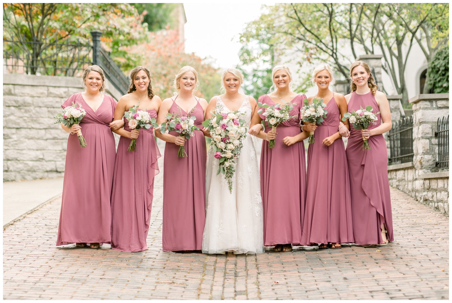 Bridesmaids at George Rogers Clark Park in Northern Kentucky
