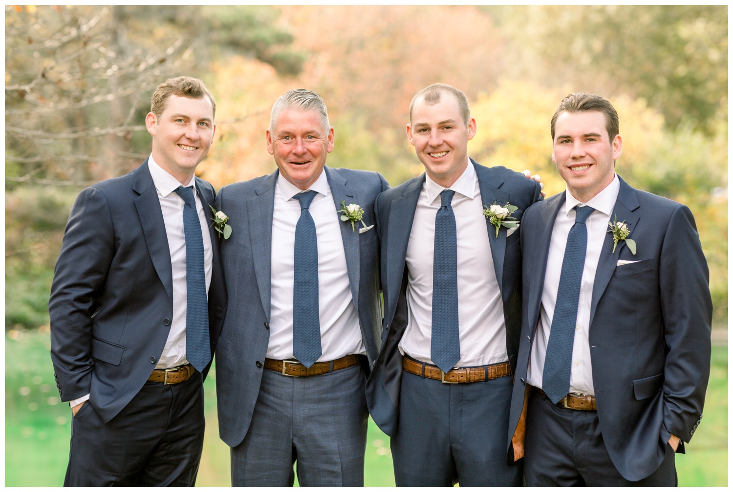 Groom with Dad and Brothers at Eden Park Cincinnati