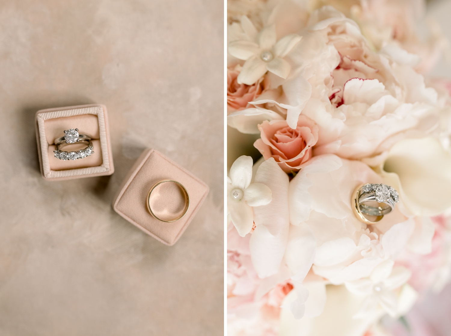 Wedding Rings on Courtenay Lambert Florals Bridal Bouquet