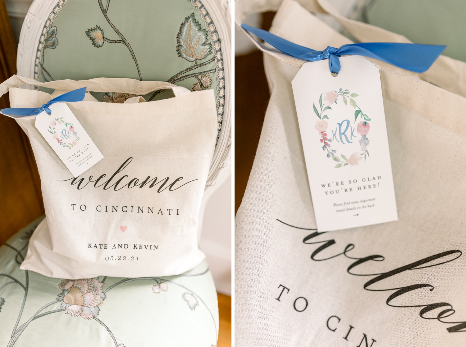 Poeme Welcome Bags for Cincinnati Wedding at The View Mt. Adams