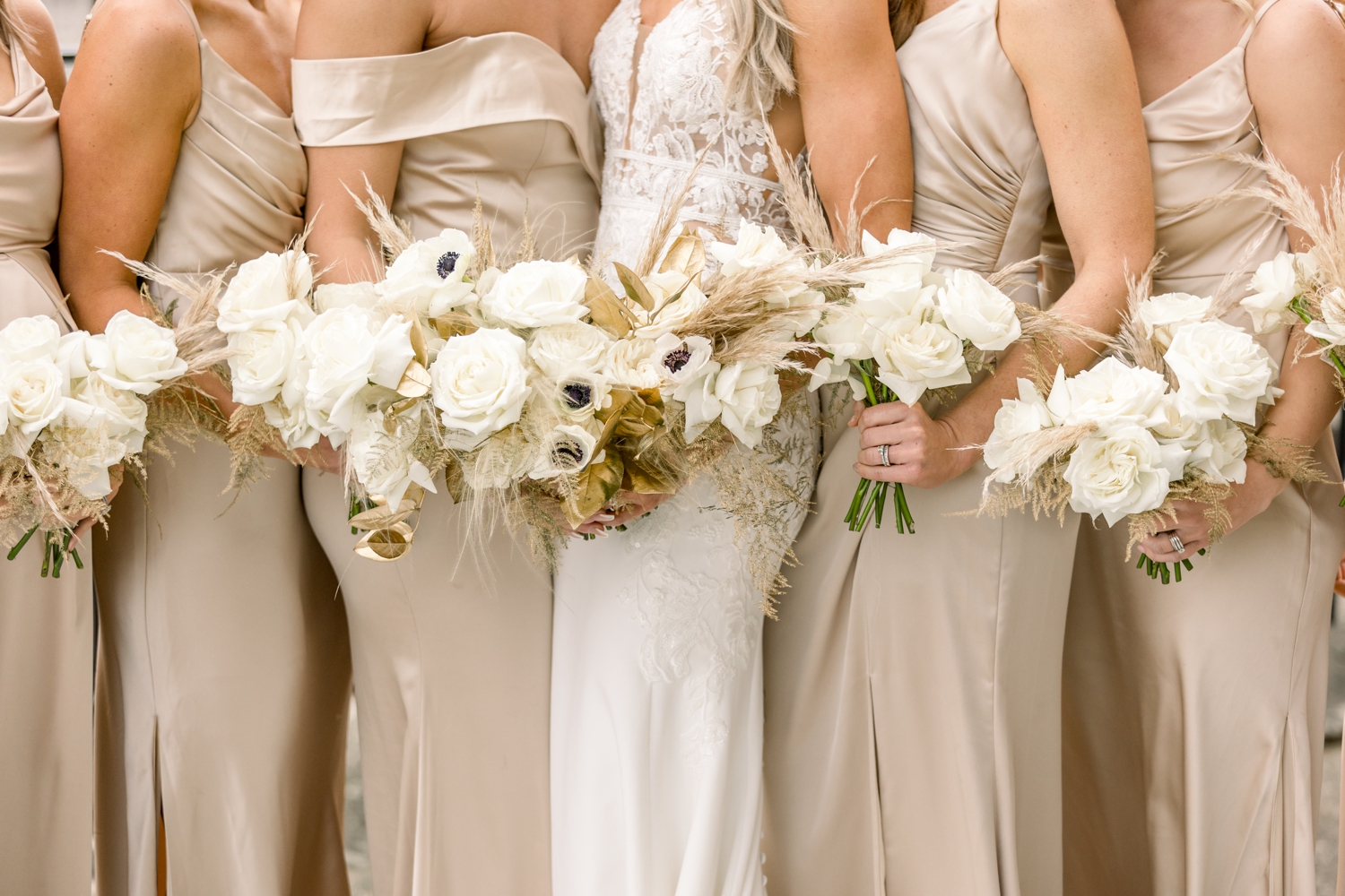 Bridal Party Winter Bouquets for New Years Eve Wedding