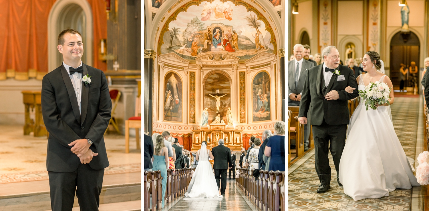 Cincinnati Bride and Groom Catholic Wedding Ceremony