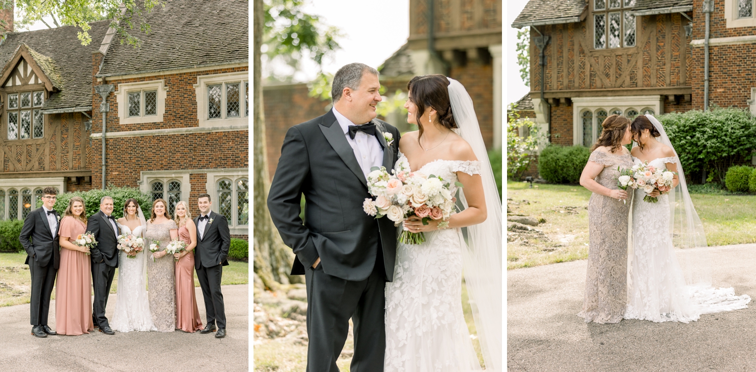 Bride with Family - Family Formals at Pinecroft at Crosley Estate Wedding